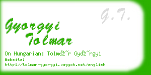 gyorgyi tolmar business card